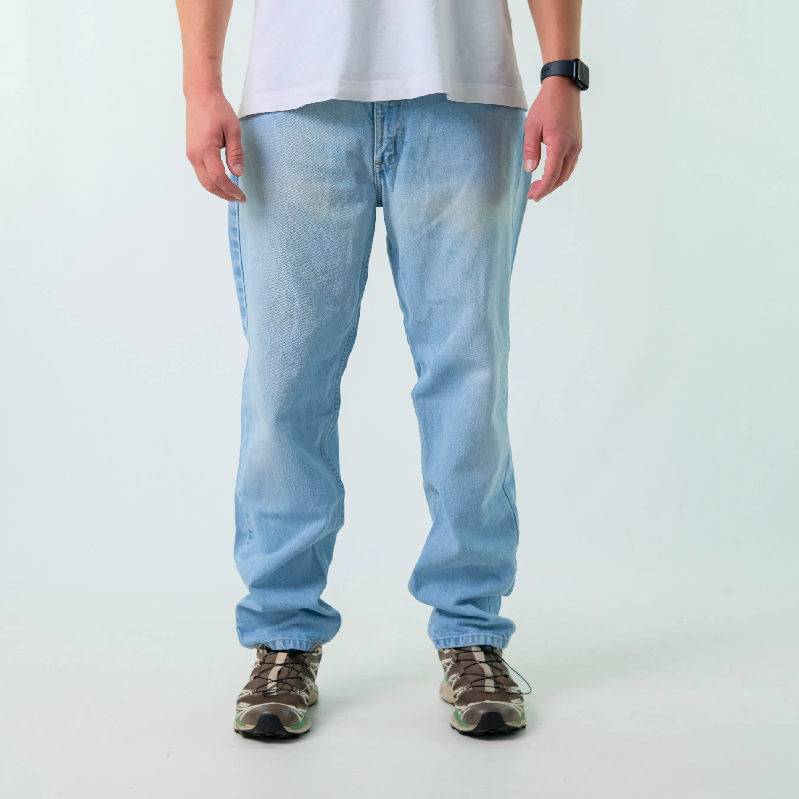 Light Blue y2ks Carhartt Denim Carpenter Jeans Baggy Pants (36x32)