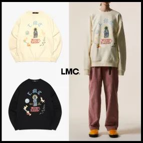 LMC  |Crew Neck Unisex Street Style Long Sleeves Cotton