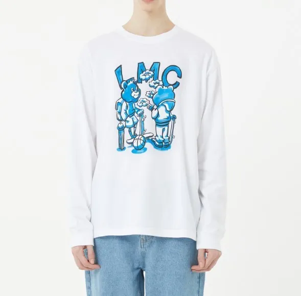 LMC  |Unisex Street Style U-Neck Long Sleeves Plain Cotton