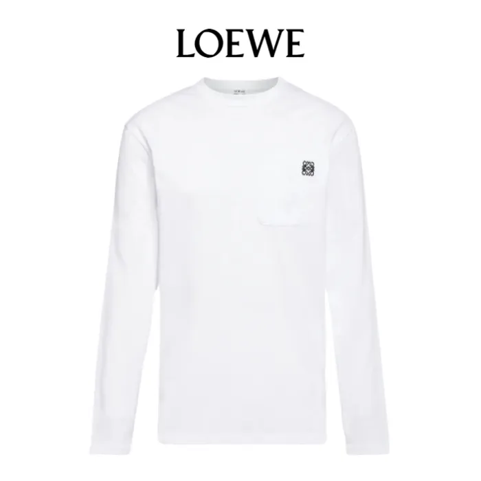 LOEWE  |Crew Neck Street Style Long Sleeves Plain Cotton