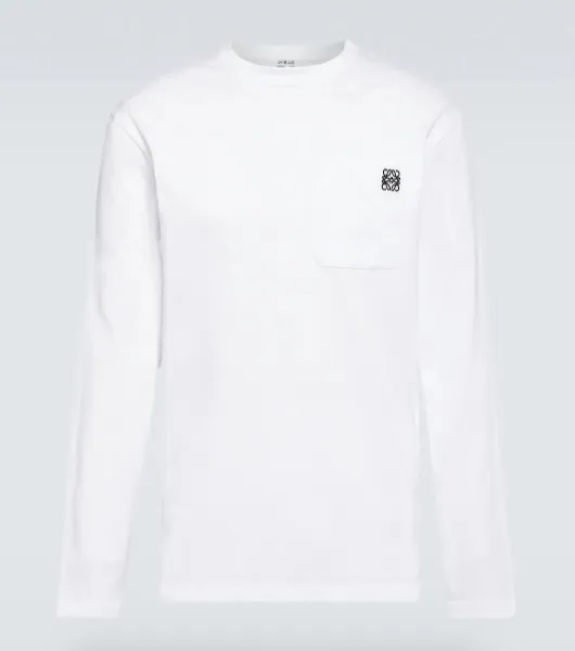 LOEWE  |Crew Neck Street Style Long Sleeves Plain Cotton