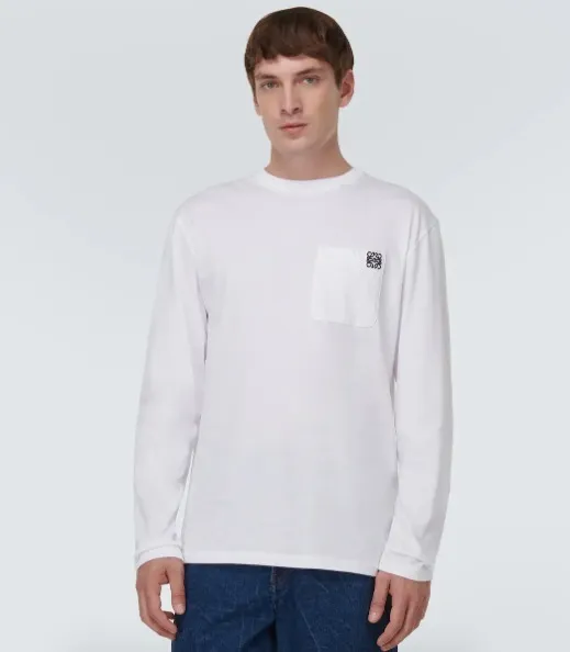 LOEWE  |Crew Neck Street Style Long Sleeves Plain Cotton