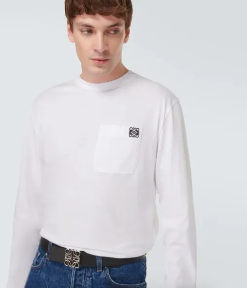 LOEWE  |Crew Neck Street Style Long Sleeves Plain Cotton