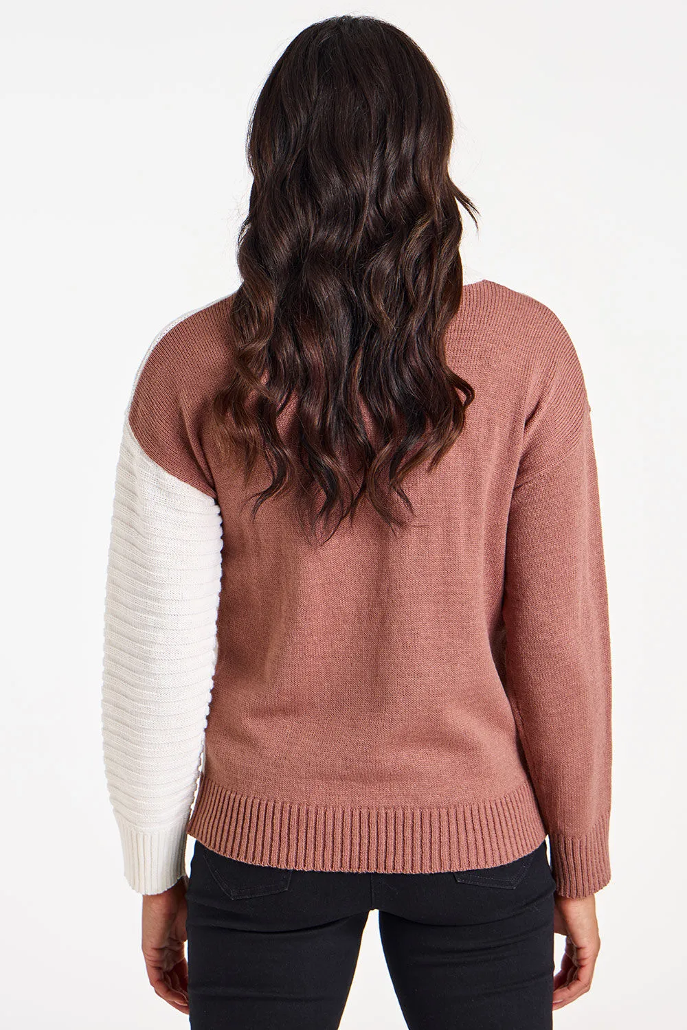 Long Sleeve Animal Colour Block Jumper