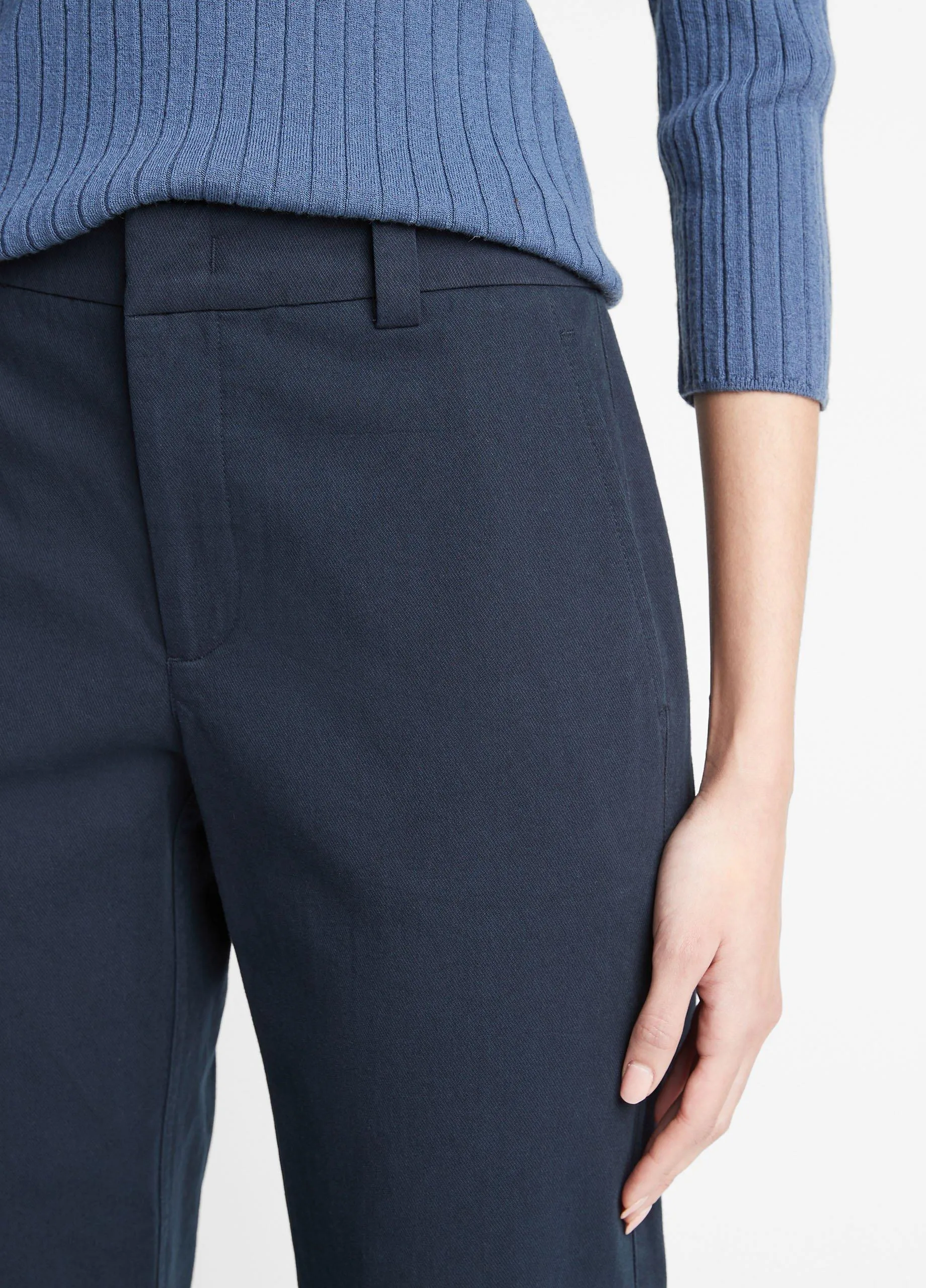 Low-Rise Washed Cotton Crop Pant