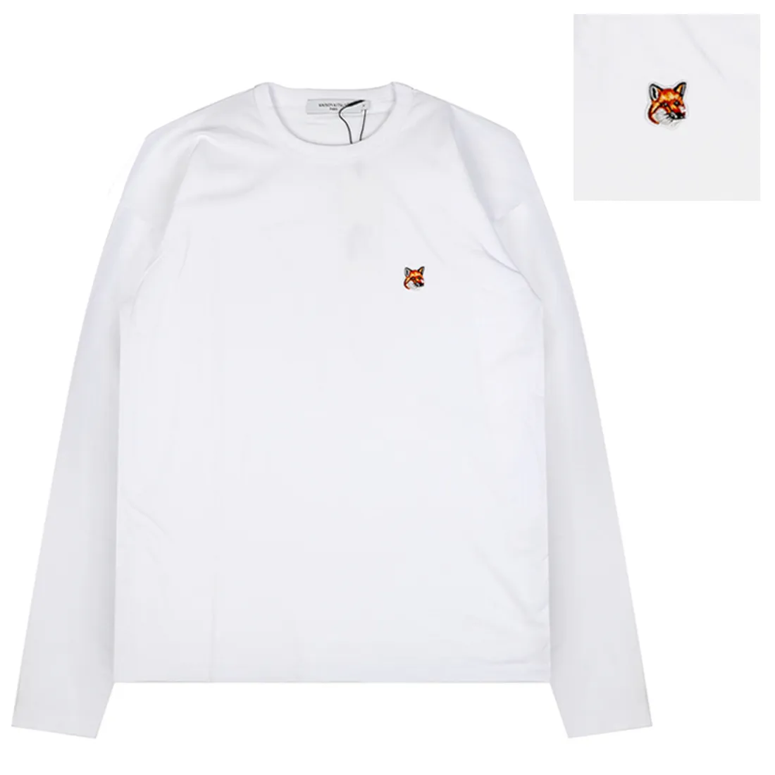 MAISON KITSUNE  |Unisex Street Style Long Sleeves Long Sleeve T-shirt Logo