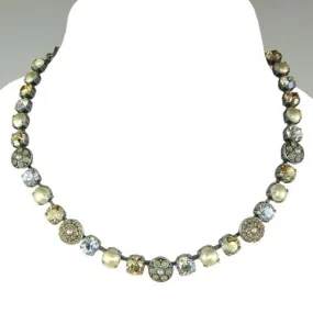 Mariana Handmade Swarovski Necklace Handmade 3044/1 3911 Clear Topaz Opal Pearl