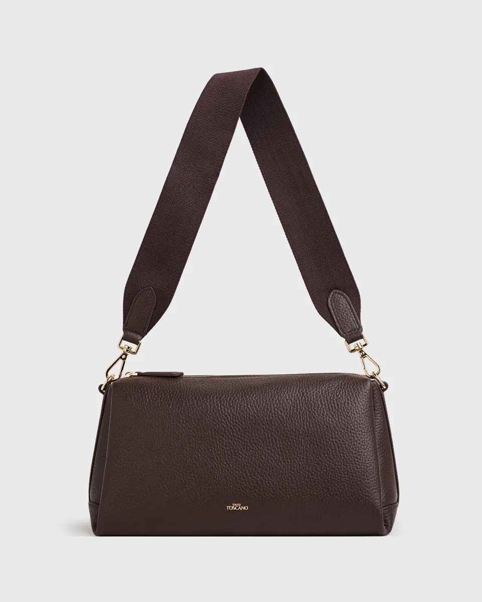 Marlows Oblong Shoulder Bag (Dark Plum)