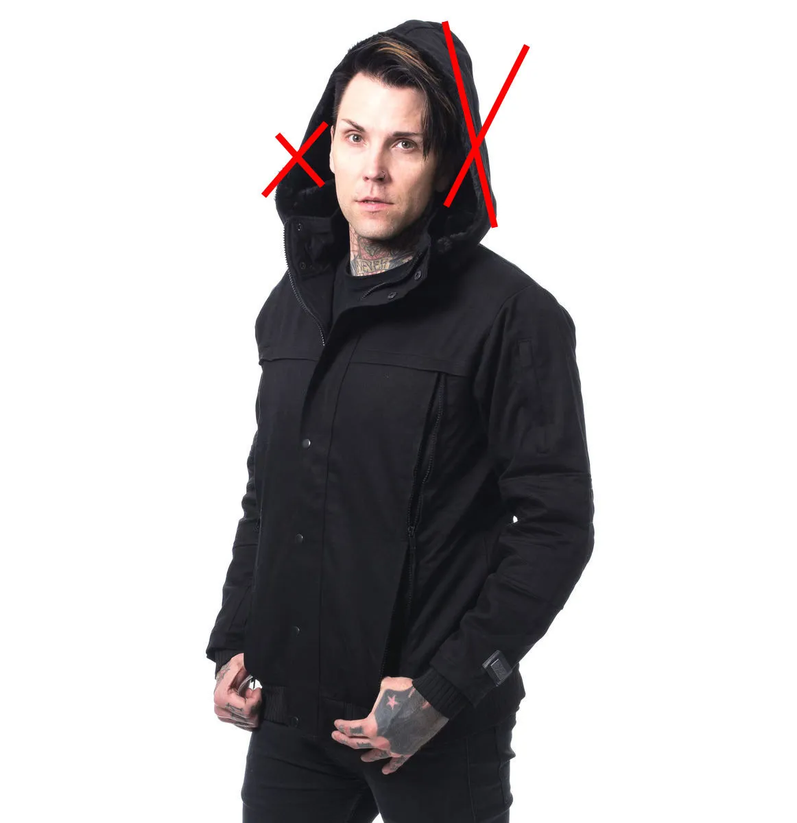 men's jacket Vixxsin - LINCOLN - BLACK - DAMAGED - MY489  -  Metal-shop