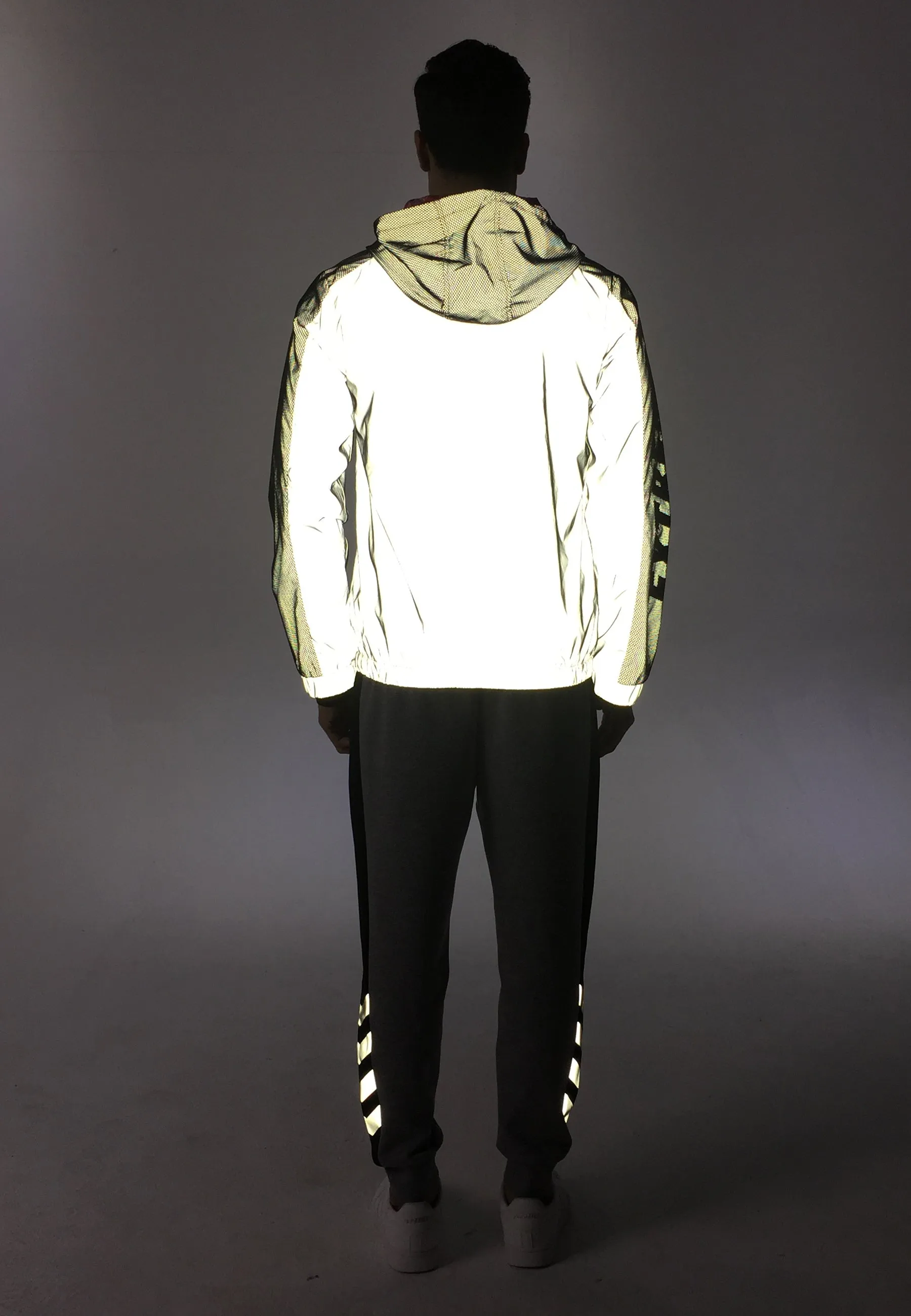 Mens Reflective Fabric Contrast Jacket