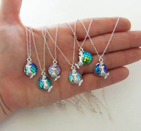 Mermaid Ocean Wave Fish Scale Necklace