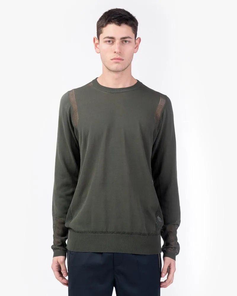 Mesh Crewneck in Green