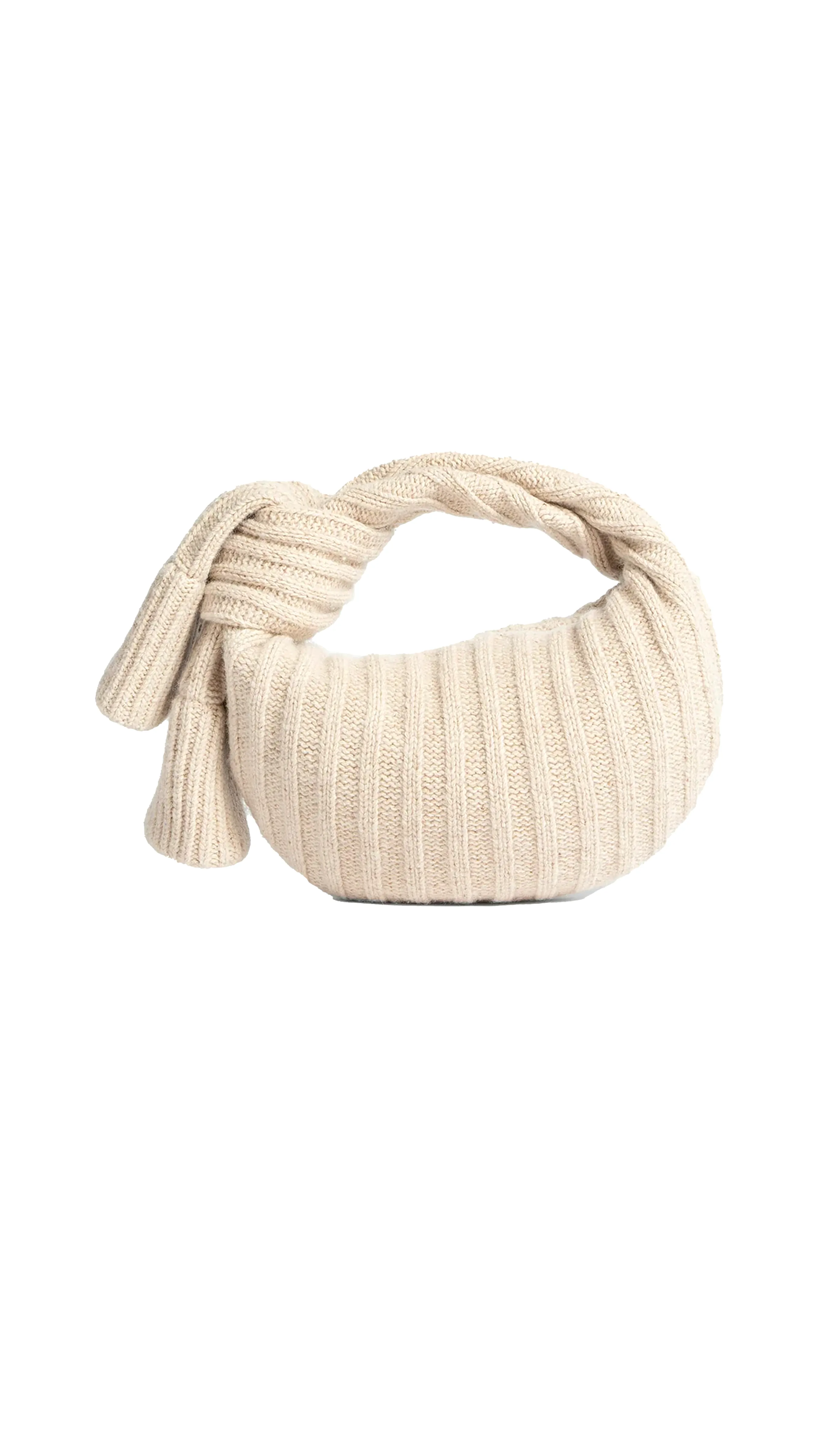 Mini Jodie With Jumper Sleeve Knot Bag - Ivory