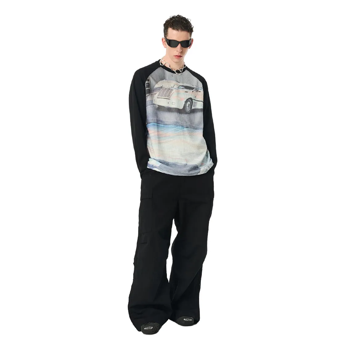 MODITEC  |Crew Neck Unisex Street Style Long Sleeves Oversized