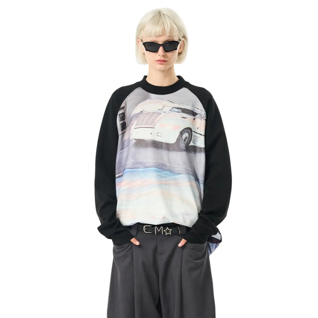 MODITEC  |Crew Neck Unisex Street Style Long Sleeves Oversized