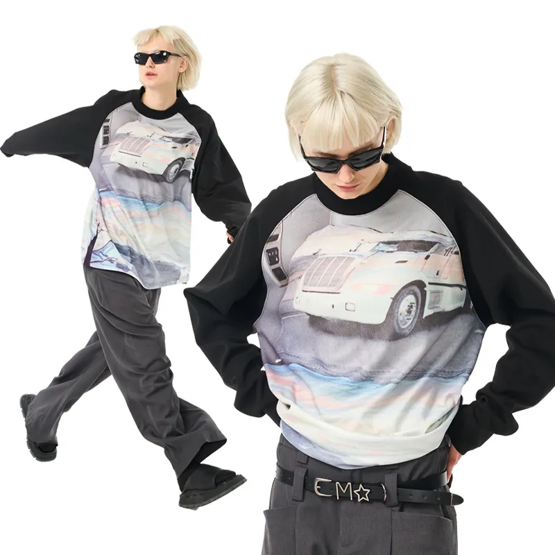 MODITEC  |Crew Neck Unisex Street Style Long Sleeves Oversized