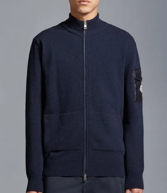 MONCLER  |Zip-Up Wool Cardigan