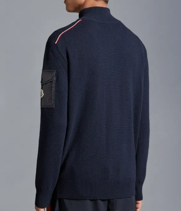 MONCLER  |Zip-Up Wool Cardigan