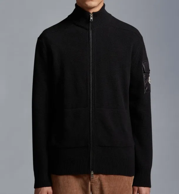 MONCLER  |Zip-Up Wool Cardigan