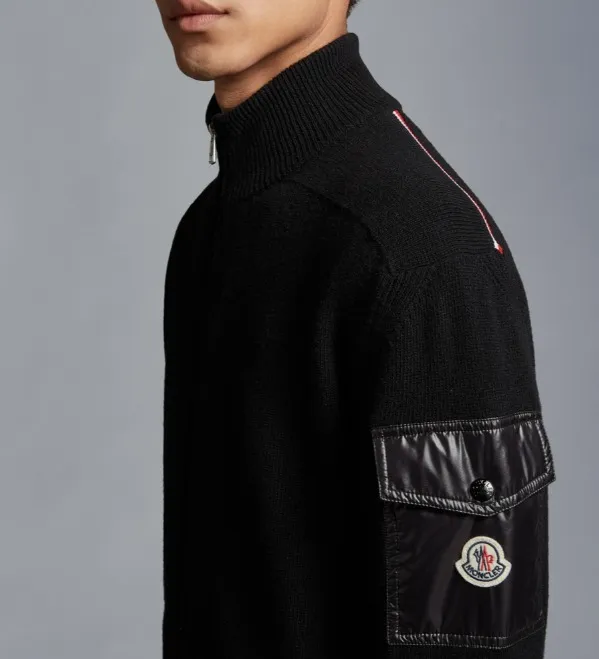 MONCLER  |Zip-Up Wool Cardigan