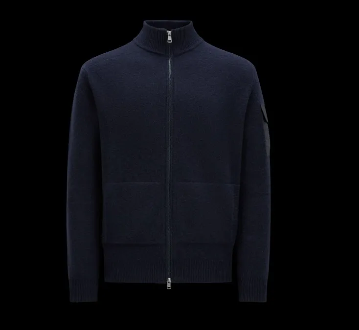 MONCLER  |Zip-Up Wool Cardigan