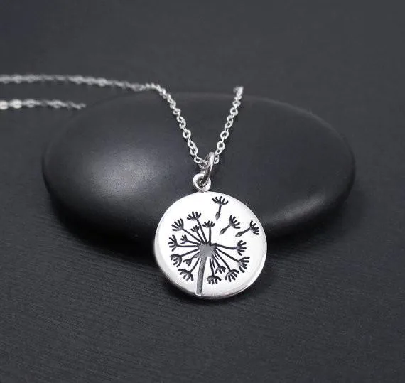 Mother Daughter  Dandelion Necklaces