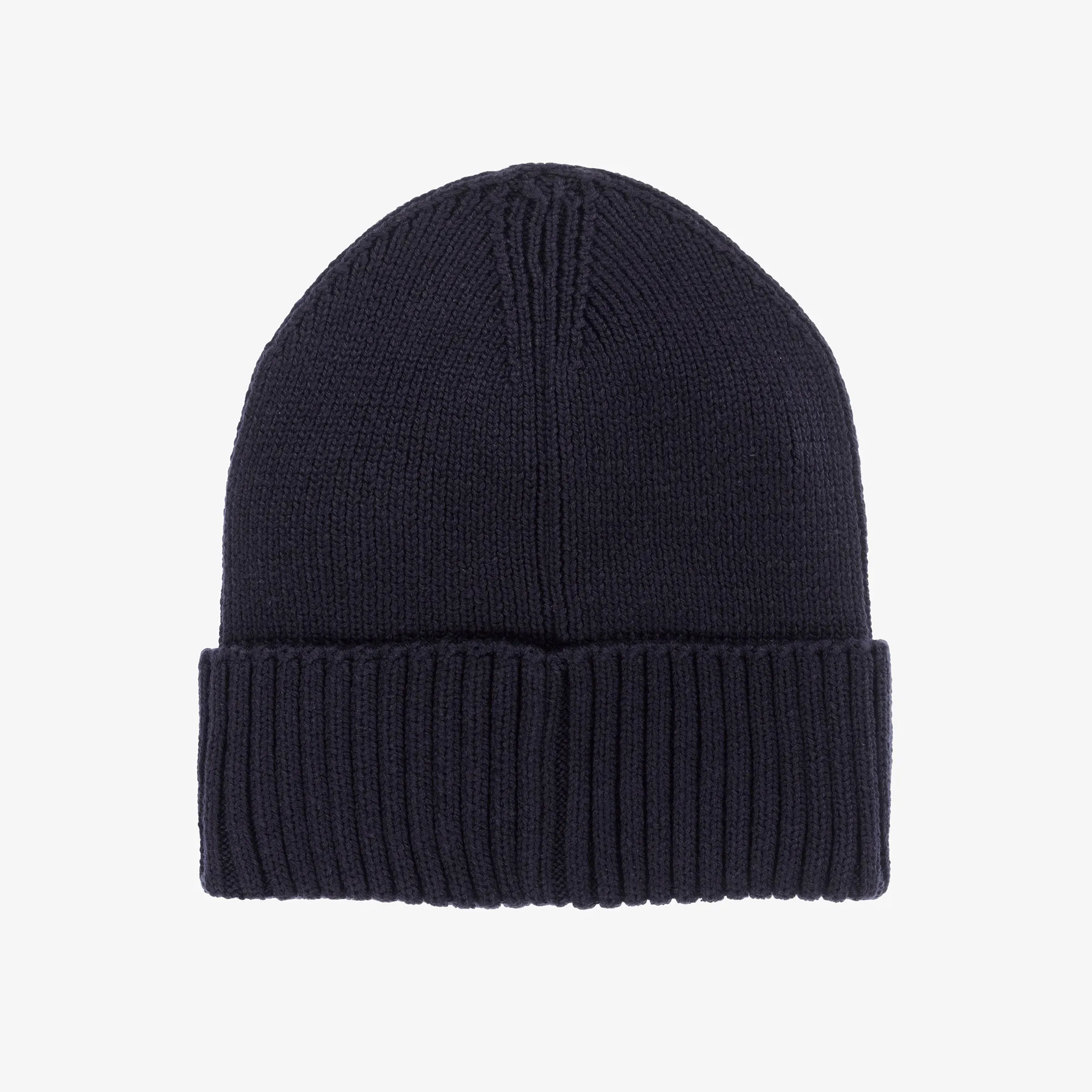 Navy Blue Cotton Knit Beanie Hat