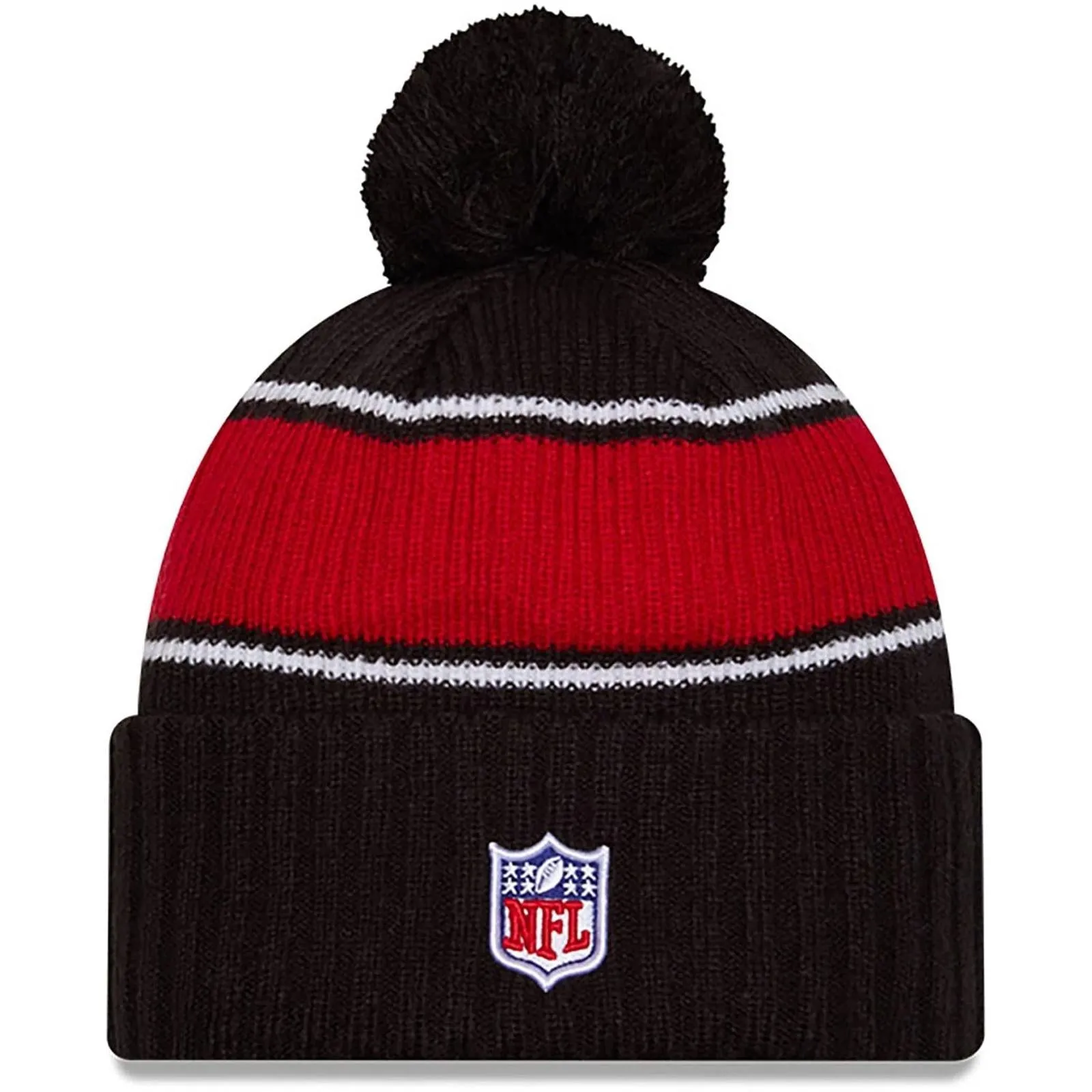 New Era Mens Knits Atlanta Falcons Bobble Hat - Black