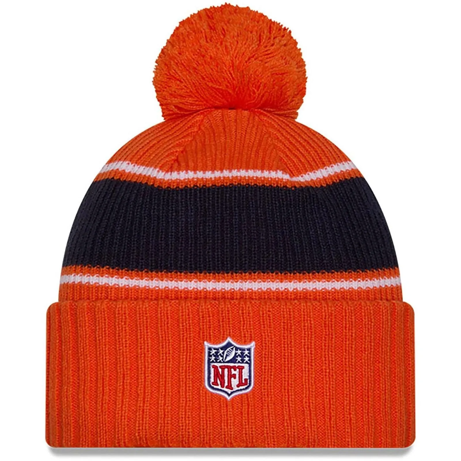 New Era Mens Knits Denver Broncos Bobble Hat - Orange