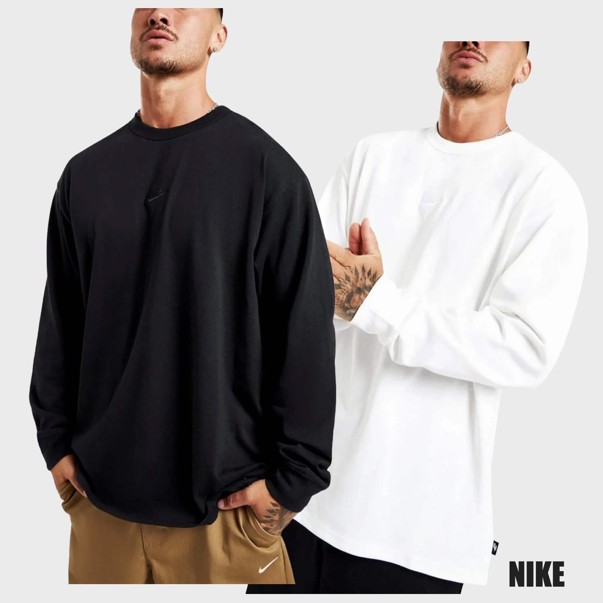 Nike  |Crew Neck Street Style Long Sleeves Plain Cotton