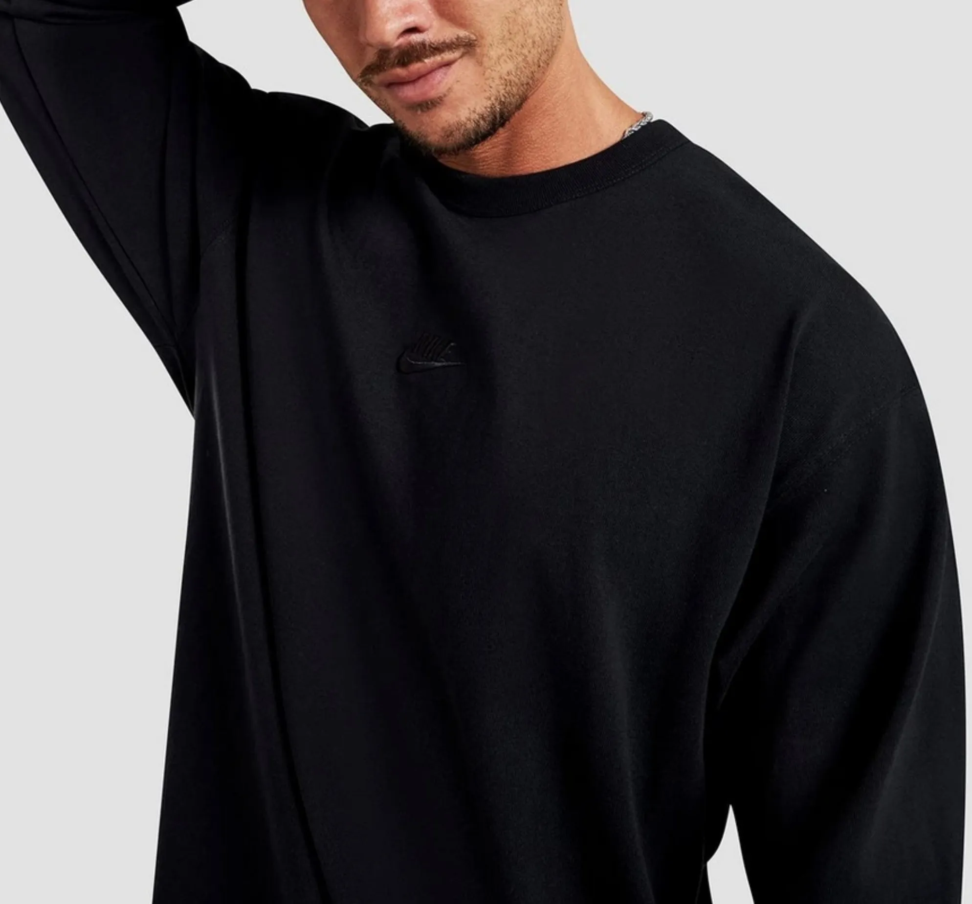 Nike  |Crew Neck Street Style Long Sleeves Plain Cotton