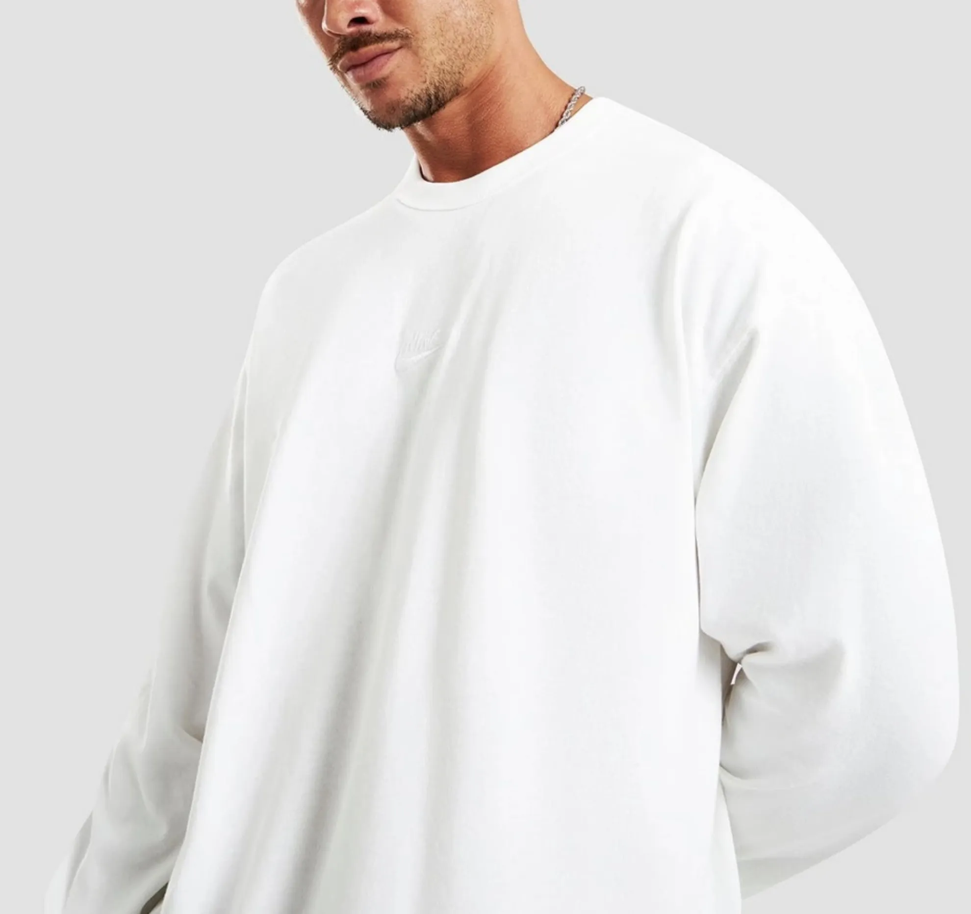 Nike  |Crew Neck Street Style Long Sleeves Plain Cotton