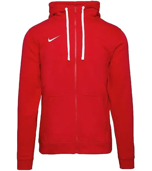 NIKE Full Zip Hoody Chaqueta de hombre con capucha, cremallera y bolsillo canguro rojo