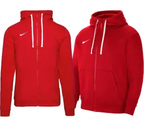 NIKE Full Zip Hoody Chaqueta de hombre con capucha, cremallera y bolsillo canguro rojo