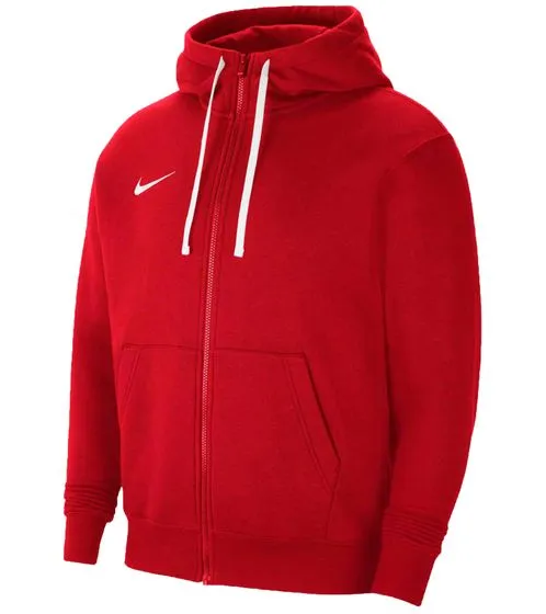 NIKE Full Zip Hoody Chaqueta de hombre con capucha, cremallera y bolsillo canguro rojo