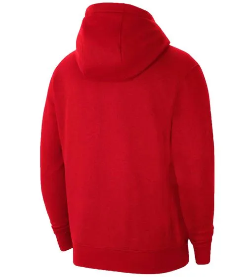 NIKE Full Zip Hoody Chaqueta de hombre con capucha, cremallera y bolsillo canguro rojo