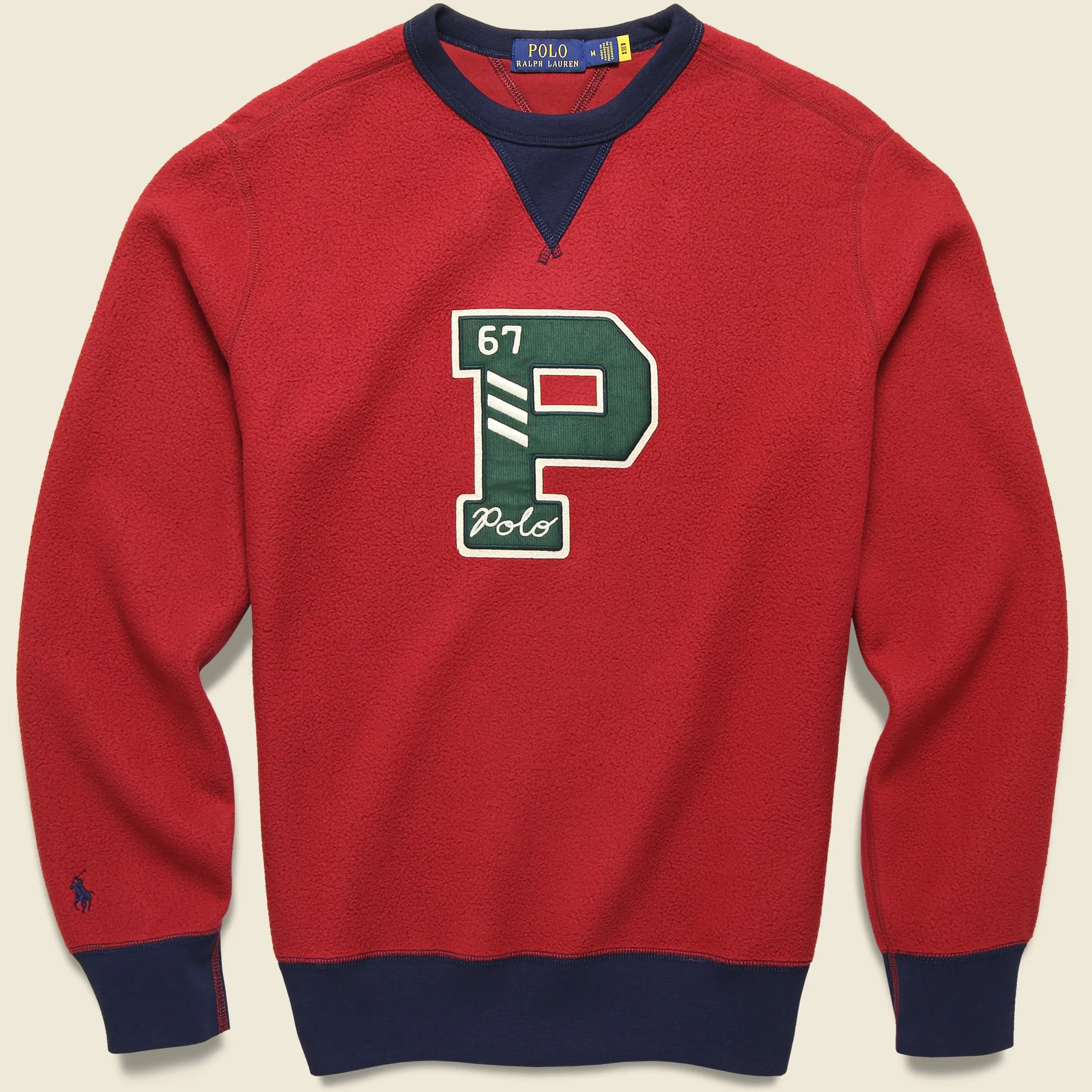 P-Wing Fleece Sweatshirt - Red/Navy