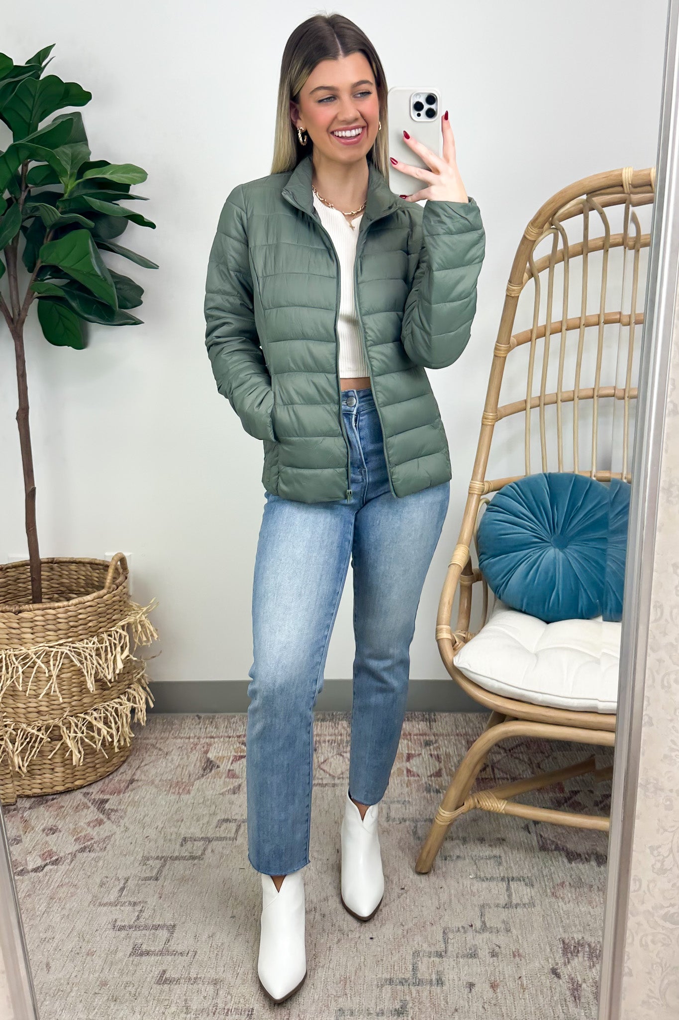 Pearlla Ultra Lightweight Puffer Thermal Zip Up Jacket - FINAL SALE