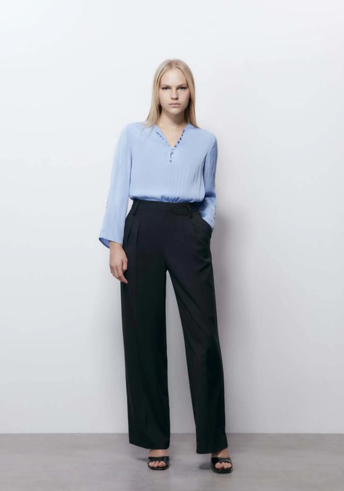 Plain Blouse - Blue