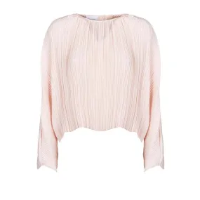 PLEATED BLOUSE WITH LONG SLEEVE Woman Pink powder