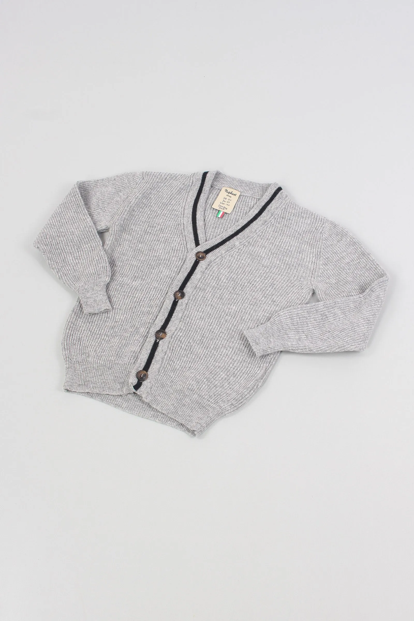 Poma Cardigan Profilo Nero Grigio