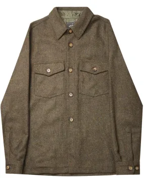 Portuguese Flannel Wool Field Overshirt Jacket Green