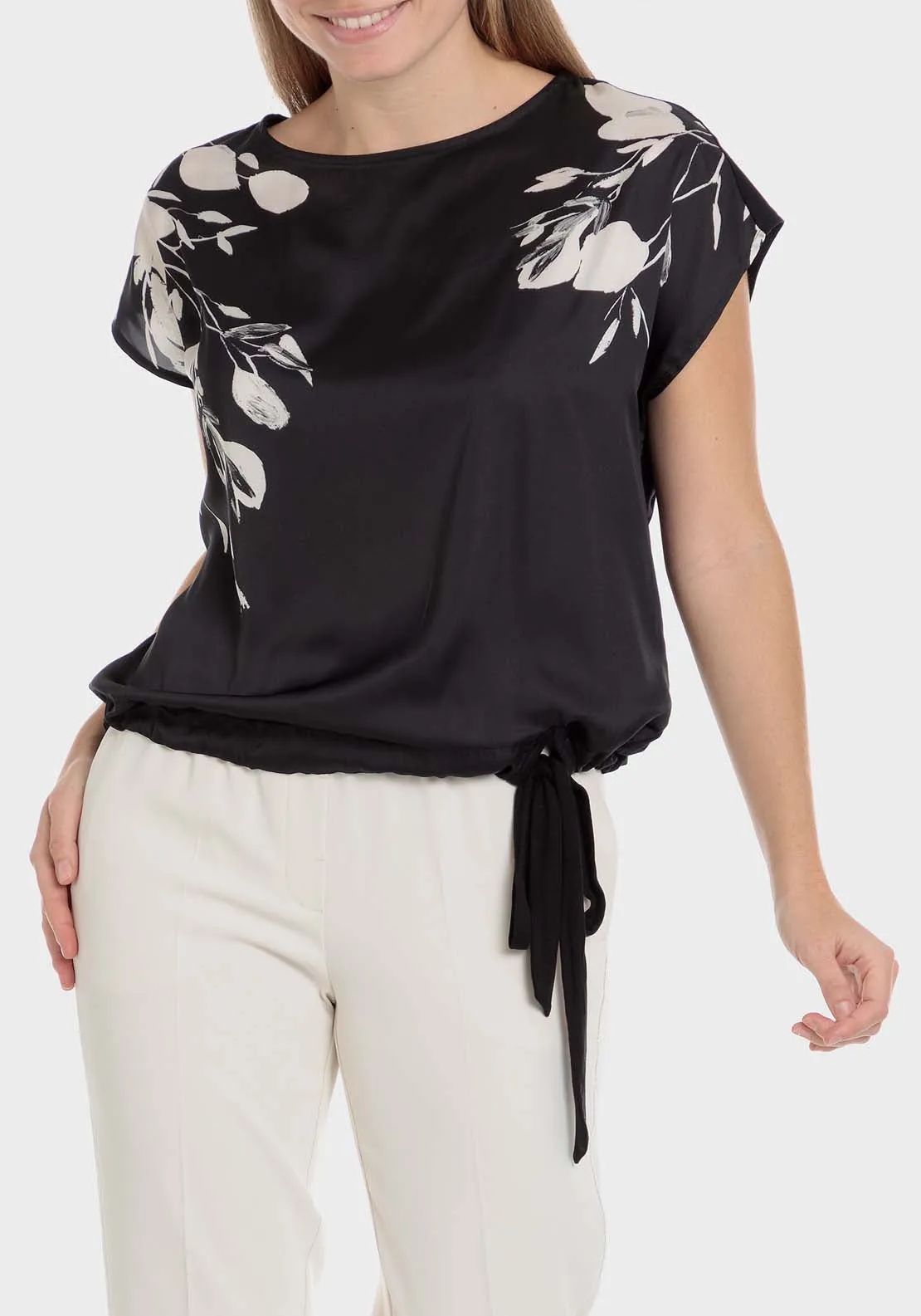 Printed Blouse - Black