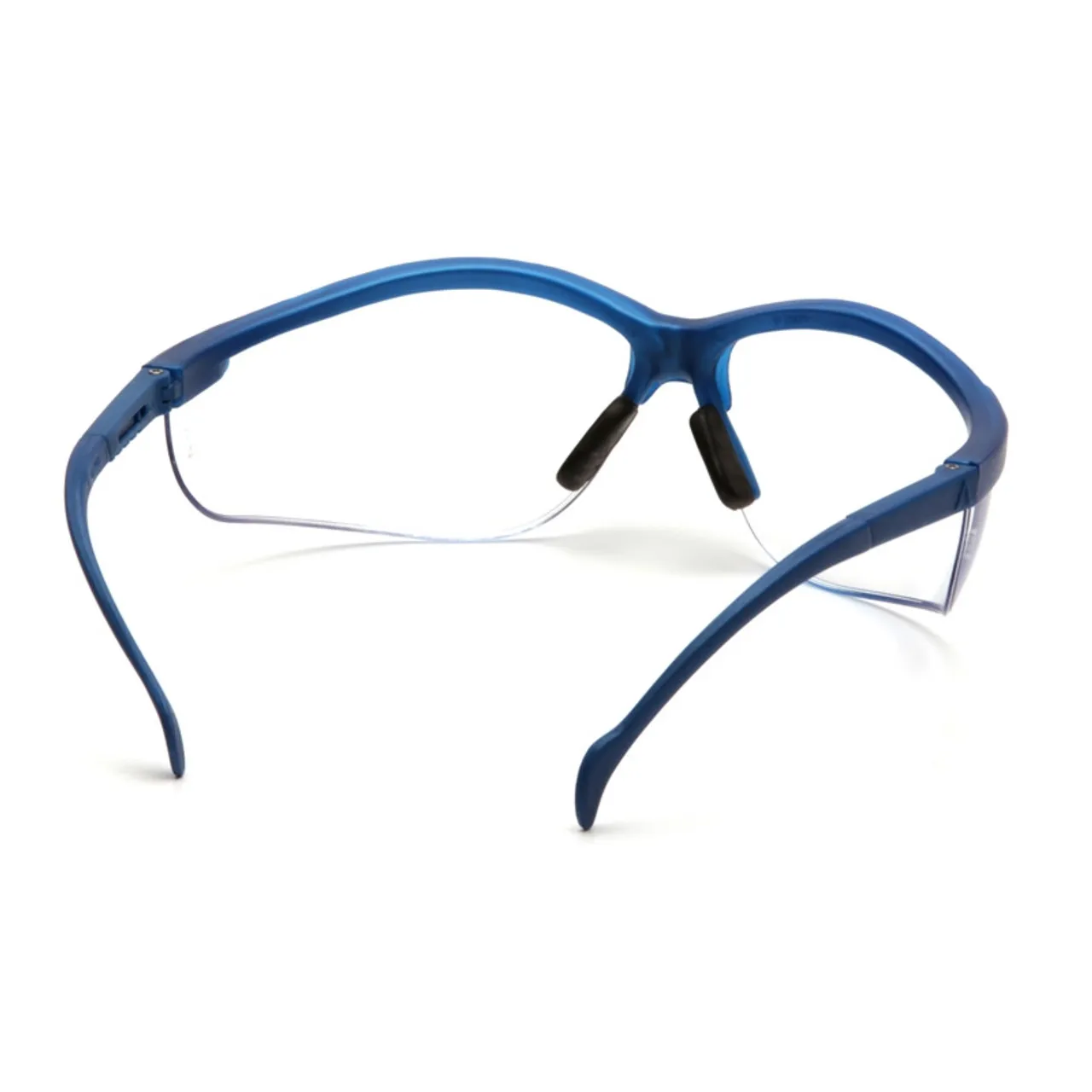 Pyramex Venture II Metallic Blue Half Frame Clear Lens Safety Glasses SMB1810S - Box of 12