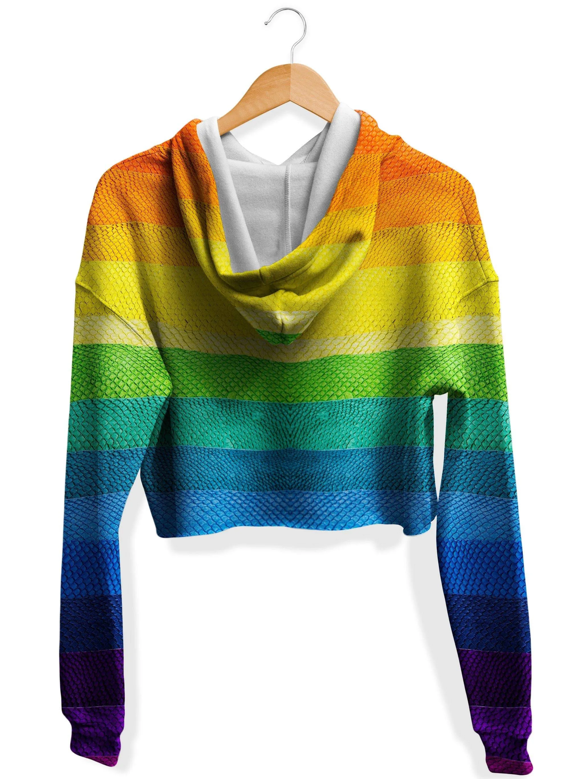 Rainbow Snake Fleece Crop Hoodie (Clearance)