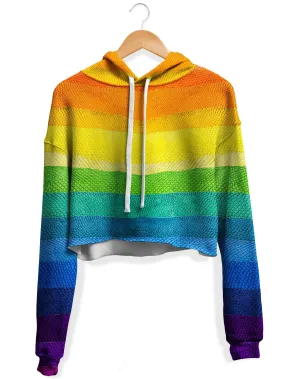 Rainbow Snake Fleece Crop Hoodie (Clearance)