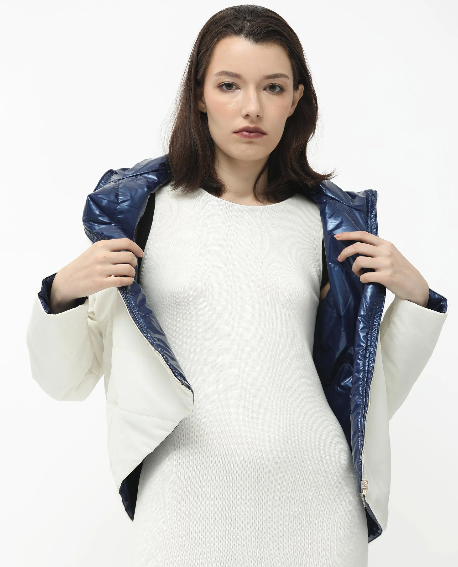 Rareism Women Sapell Off White Plain Jacket