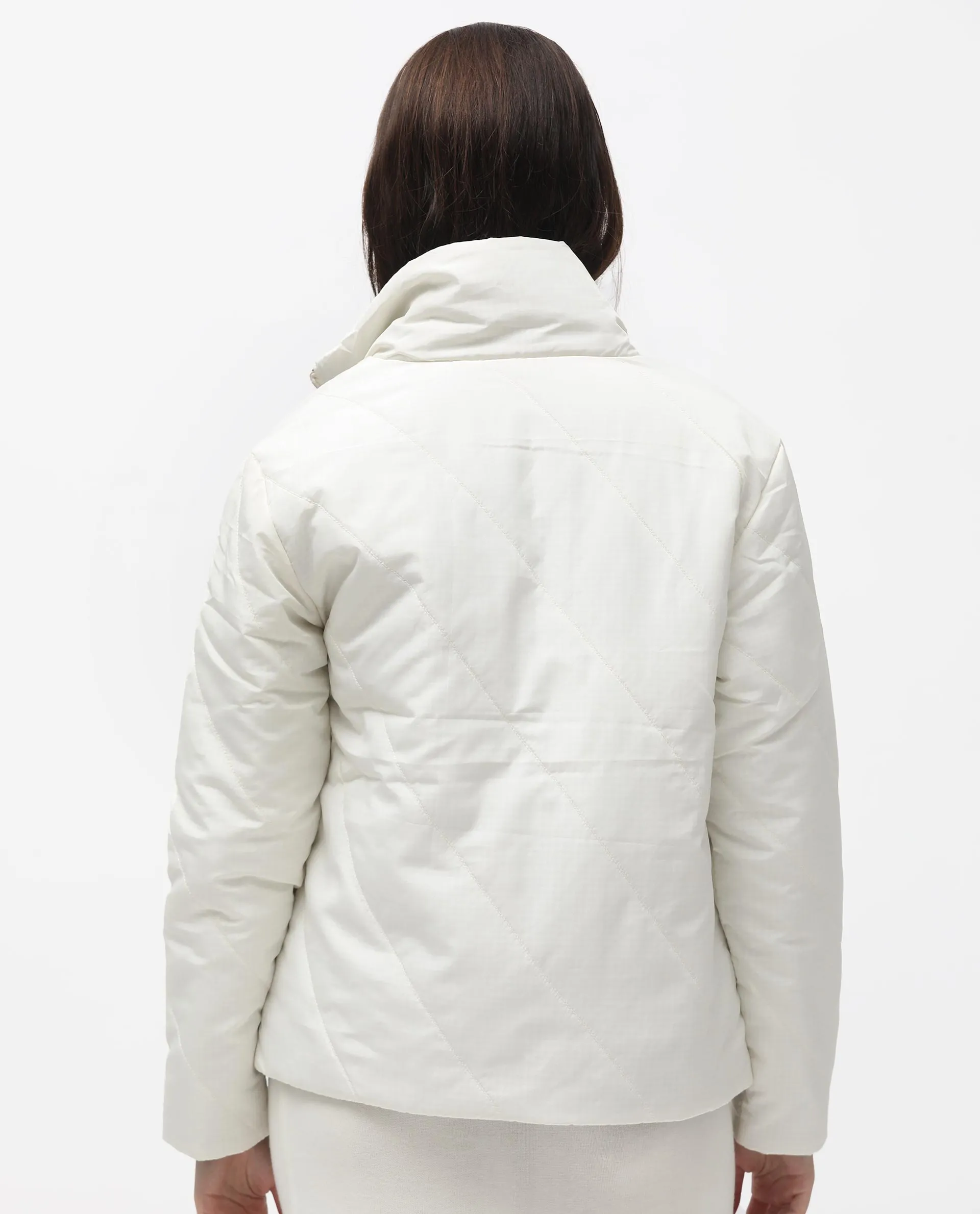 Rareism Women Sapell Off White Plain Jacket