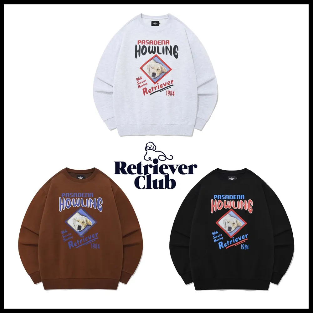 Retriever Club  |Crew Neck Unisex Street Style Long Sleeves