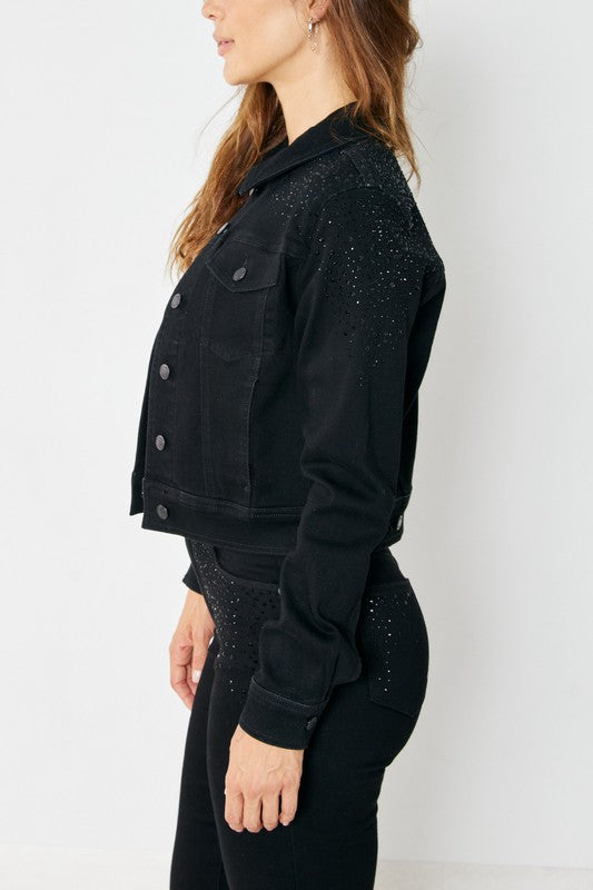 Rhinestone Embellished Jacket